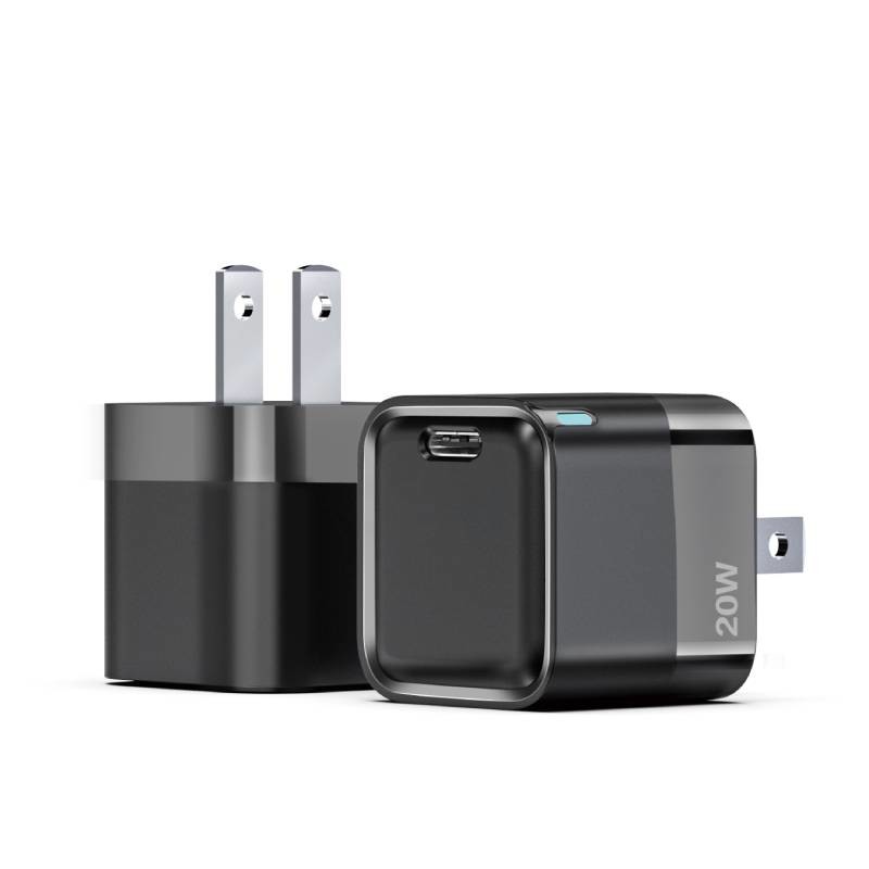 30W Type C Fast Charger with Light , GaN USB C Charger Black/White or Custom Color