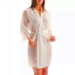 China Non Woven Kimono Disposable Bathrobe Plain on sale