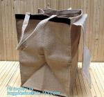 Lightweight collapsible jute fabric storage bin basket,Jute multifunctional