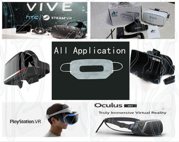 factory price Non woven VR eye mask disposable hygiene eye cushion eye cover for oculus quest HTC VIVO VR machine