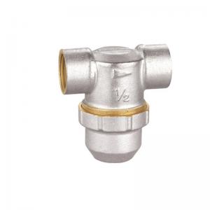 China Customized Brass Filter Valve Sand Blast / Nickel Plated FT1004 For Water Filter wholesale