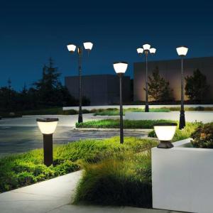 China Villa Yard Square Solar Street Light Transparent Three Heads Motion - Activated Led wholesale