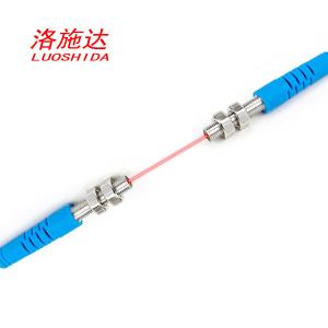 China 10-30V 3 Wire Metal Proximity Sensor M4 Small Visible Light 660nm Through Beam Mode wholesale
