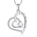 YASVITTI Classic Heart Design 925 Sterling Silver Necklace I Love You To The
