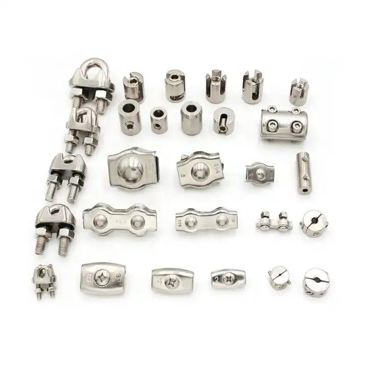 Galvanized Finish Rigging Hardware Easy Installation Stainless Steel Cable Clamps