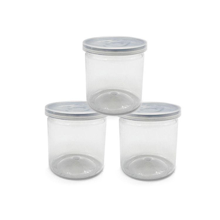 Custom Transparent Plastic Jar Containers Custom Logo Printing Paper Carton Packaging
