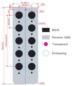China Thin Film 10 Button Membrane Switch Graphic Overlay For Mobile Phone wholesale