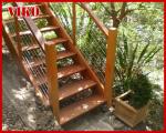 Steel Cable Stair VK76SC Aluminum Baluster Treed Beech Handrail 304 Stainless