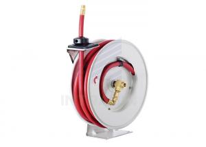China Small Spring Driven Air And Water Hose Reel , Four Direction Non - Snag Hose Rollers on sale