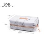 Luxury Travel White Marble Waterproof PU Wash Makeup Toiletry Bag