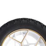Gold White 14 Inch Golf Cart Rims And Tires Combo 4PLY 101.6 PCD