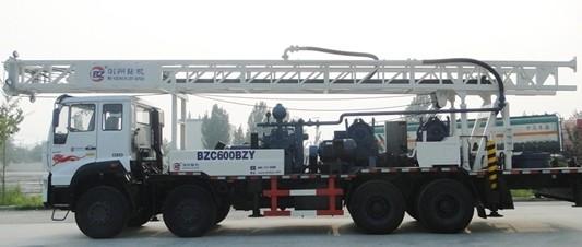 600M 6X4 Truck mounted hydraulic water well borehole drilling rig for mud