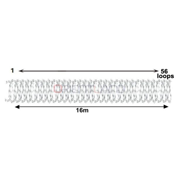 54-56 Loops Coiled Razor Barbed Wire With Steel Tape Sharp Edged Blades