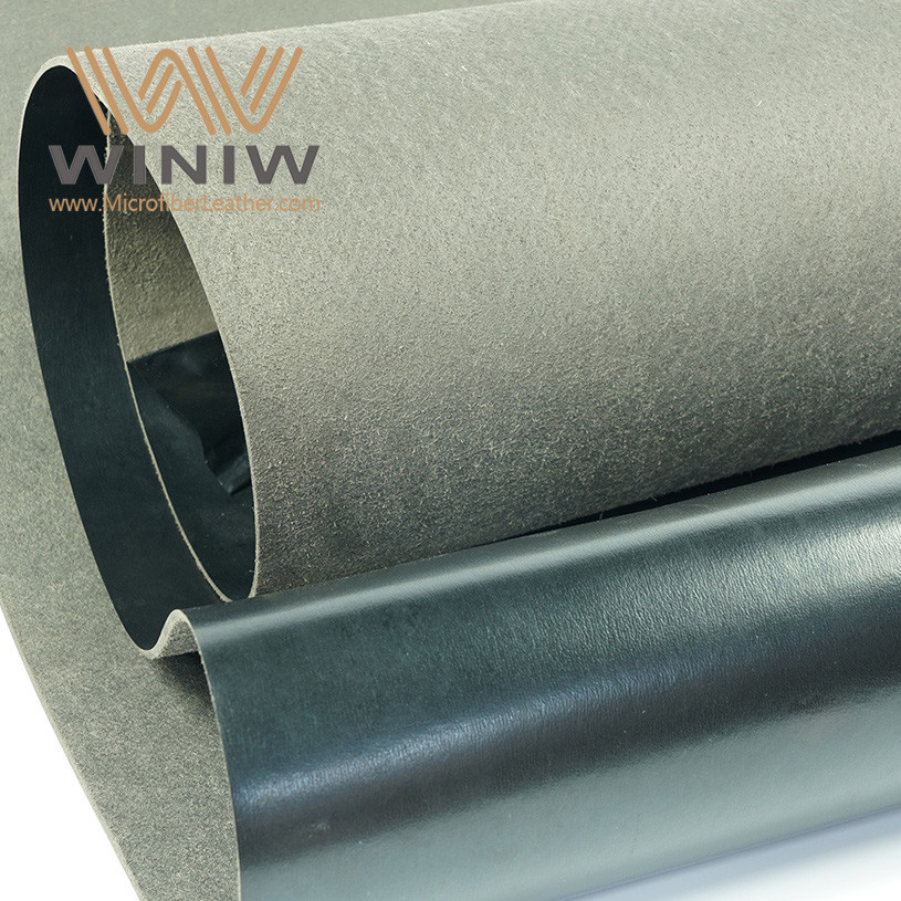 Black Glaze Polyester Leather Look Fabric for Belts sew and cut