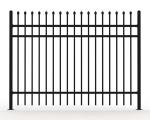 Customized Black Zinc Steel Metal Garrison Fence Panels Maintenance Free