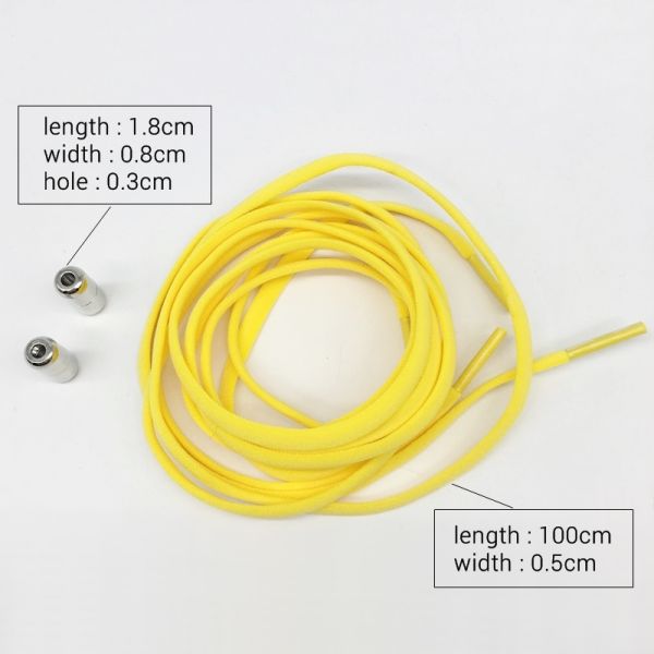New Elastic Shoelaces Metal Capsule Button No Tie Shoe Laces