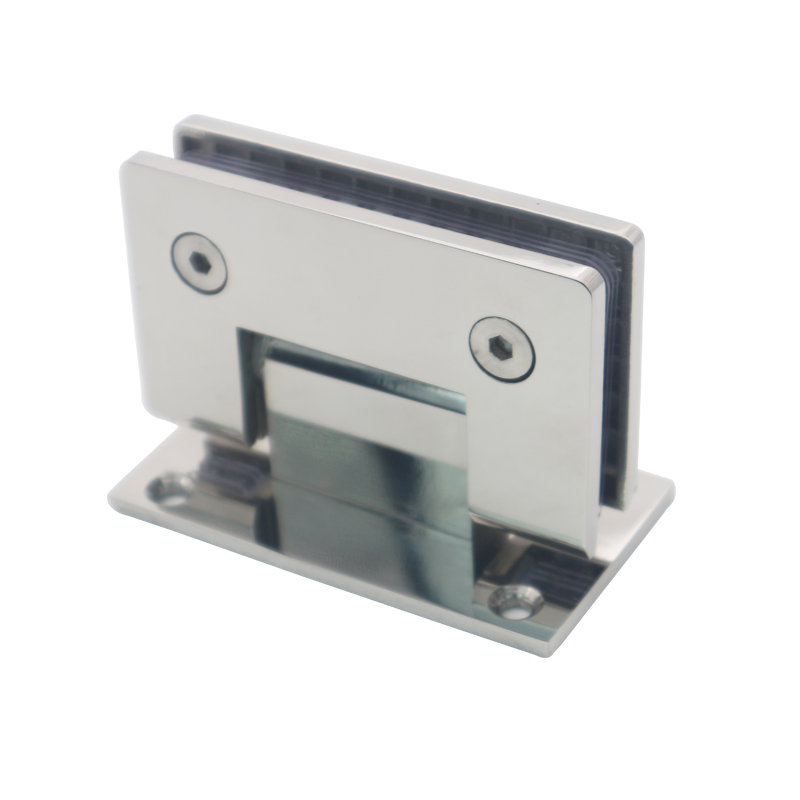 Stainless Steel Frameless Glass Hinge for 90 Degree Bathroom Shower in Hotel Setting