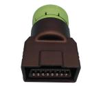 Green J1939 Deutsch 9-Pin Female to J1962 OBD-II OBD 16 Pin Female Adapter