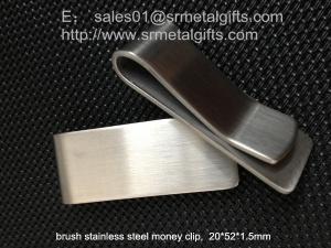 China 1.5mm thick heavy duty stainless steel money clips mens wallet, metal money clip for men, wholesale
