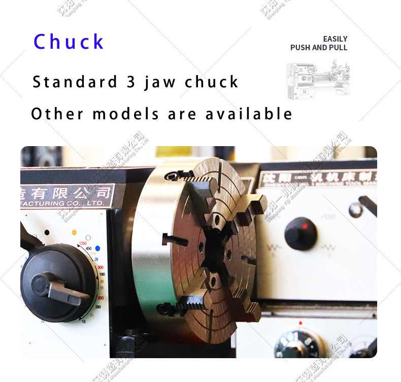CW6163D Manual Machine Tool 6000mm Precision Heavy Duty Engine Turning Manual Lathe
