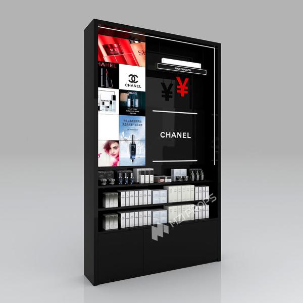 Cosmetic Display Furniture Integral Cashier Wall Cabinet For Makeup Shop