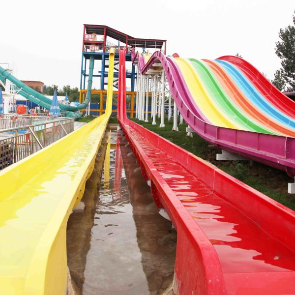 Fiberglass Custom Water Slides High Speed For Amusement Water Park 1 Person /