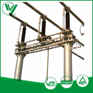 China Outdoor Mounted Three - poles High Voltage Disconnect Switch With Steel Base Plate 126KV wholesale