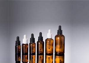 China Empty Glass Dropper Bottles , 5ml - 100ml Amber Glass Vials With Dropper wholesale