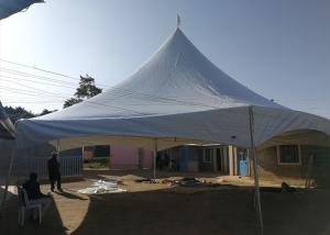 China Pagoda Tent 10x10m Commercial Party Bline Tent Alpain Tent 10x10m 6x6m 5x5m With Ceiling And Curtain wholesale