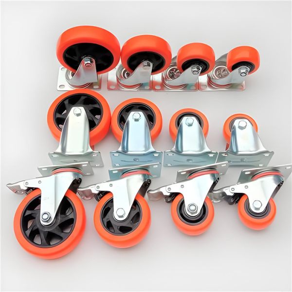 Wear Resistant and Environmentally Friendly Scaffolding Castors with Dual Safety Locking System for Mobile Scaffold Wheels