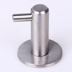 China Height 45mm Satin stainless steel robe hook metal coat hooks with round bottom on sale