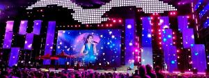 China Background P3.91 Curved Indoor Rental LED Display / Pantalla LED Stage Screen Rental wholesale