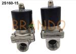 Two Way 1/2'' 2S160-15 Pneumatic Water Solenoid Valve Stainless Steel/Zinc Alloy