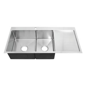 China Deep Stainless Steel Kitchen Sink , Top Mount Corner Kitchen Sink With Narrow Gap wholesale