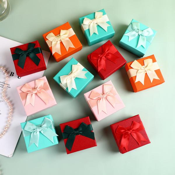 Square Recycled Materials Jewelry Packaging Paper Boxes for Luxury Rings and