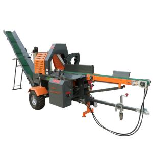 China Powerful 20ton Gasoline Portable Split Wood Firewood Processor Machine for Forestry wholesale