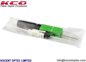 China Hot Melt Splice On Fiber Optic Fast Connector SOC SC/APC Green Color 0.2dB Insertion Loss wholesale