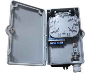China SC SX 4 Port Fiber Optic Termination Box IP54 Splicing Plastic Grey ISO9001 wholesale