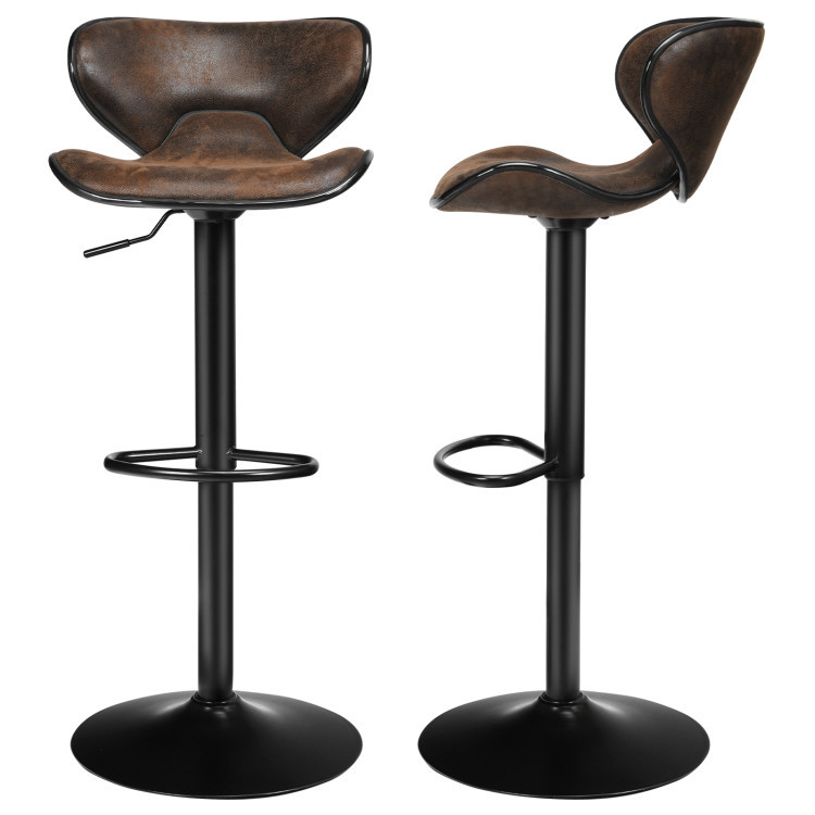 Retro Vintage Kitchen Stool Adjustable Swivel Bar Chairs Pub