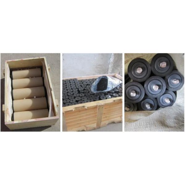 4 Inch Black Polymer HDPE Conveyor Adjusting Rollers Friction Idler Roller