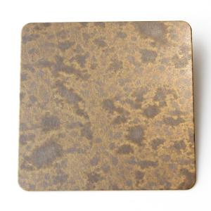 China High-End Customization 304 Antique Brass Spotted Stainless Steel Sheet for Artistic Architectural Wall Decor wholesale