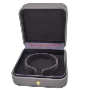 China Hot Stamping Surface Handling Elegant Grey Color Square Shaped Bracelet Bangle Gift Packaging Box Pink wholesale