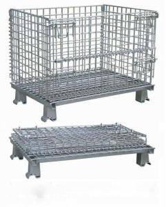 China Workshop Metal Wire Mesh Cages , Galvanized Wire Folding Wire Container wholesale