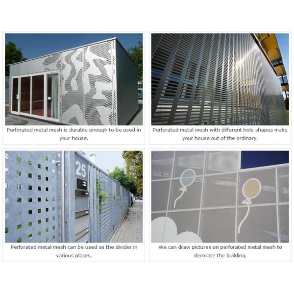 Anti - Corrosion Architectural Wire Mesh Wall Perforated Metal Facade Cladding