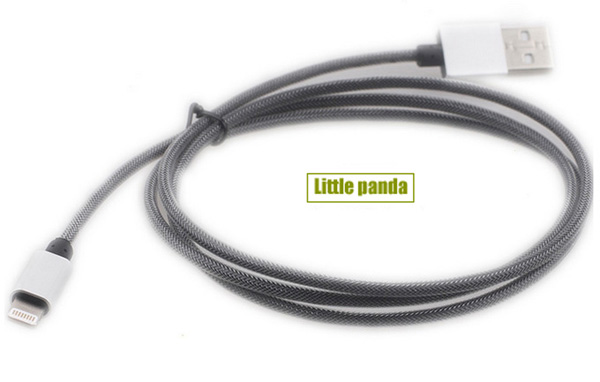 Nylon Braided USB Data Cable MFI Data Cable 8 Pin USB Cable for Charging Gold Plated Metal USB Cable
