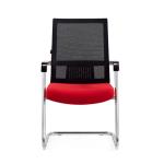 Red Ergonomic Mesh Arched Feet Guest Manager Office Chair For Office