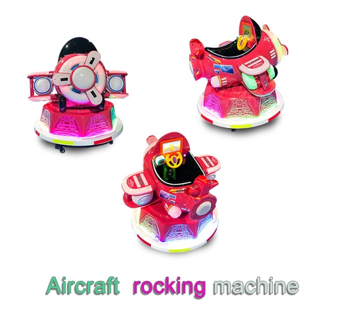 Coin Operated Kiddie Swing Rocking Amusement Kiddie Ride Aviator 1 MP5 Without Lift