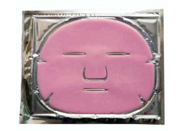Pink Collagen Crystal Sheet Face Mask / Brightening Sheet Mask Firming Anti