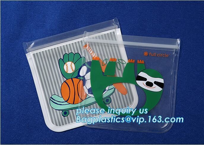 PEVA Reusable Food Storage Bag Airtight Zip Seal Bags Keep Your Food Fresh Re-zips are made out of food safe, fresh lock