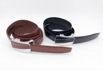 Genuine Leather Mens Automatic Buckle Belt 3.5cm Width Black Color